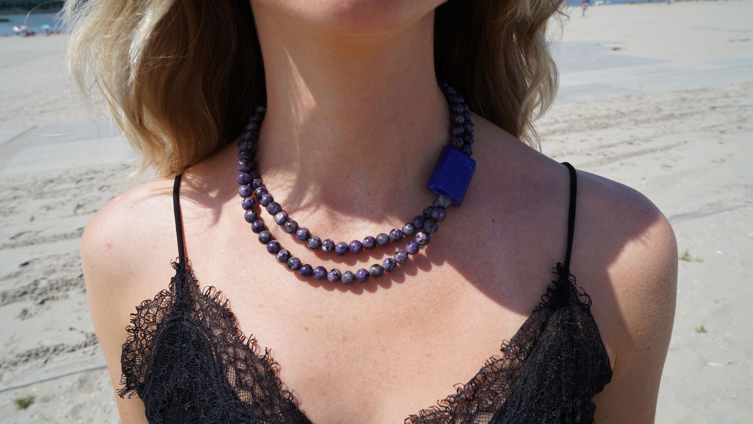 Amethist Lapis Lazuli Ketting