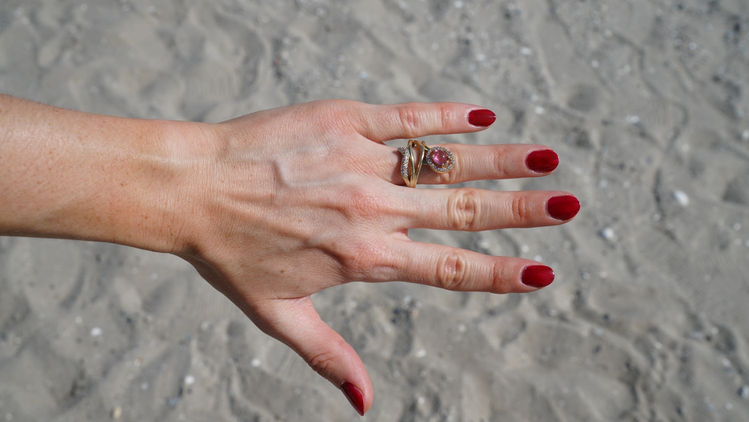 Tourmalijn roze ring