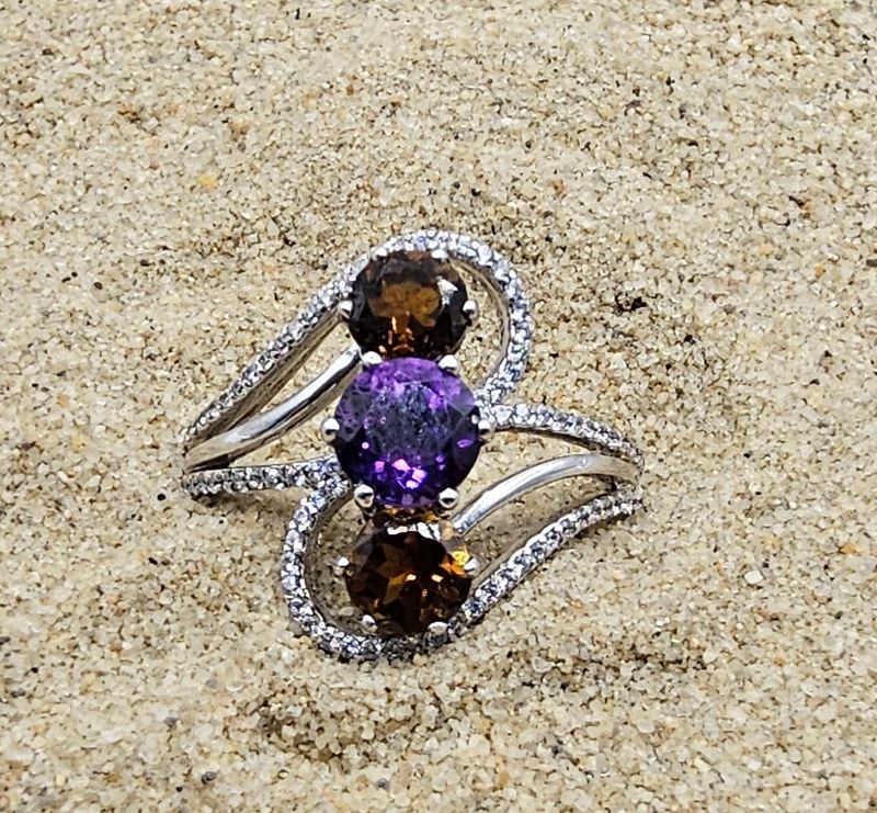 Amethist Citrien Ring