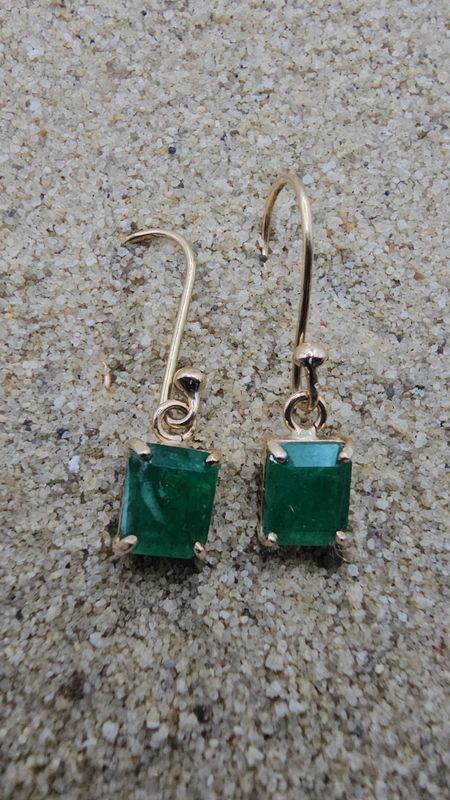 Smaragd Goud Oorbellen