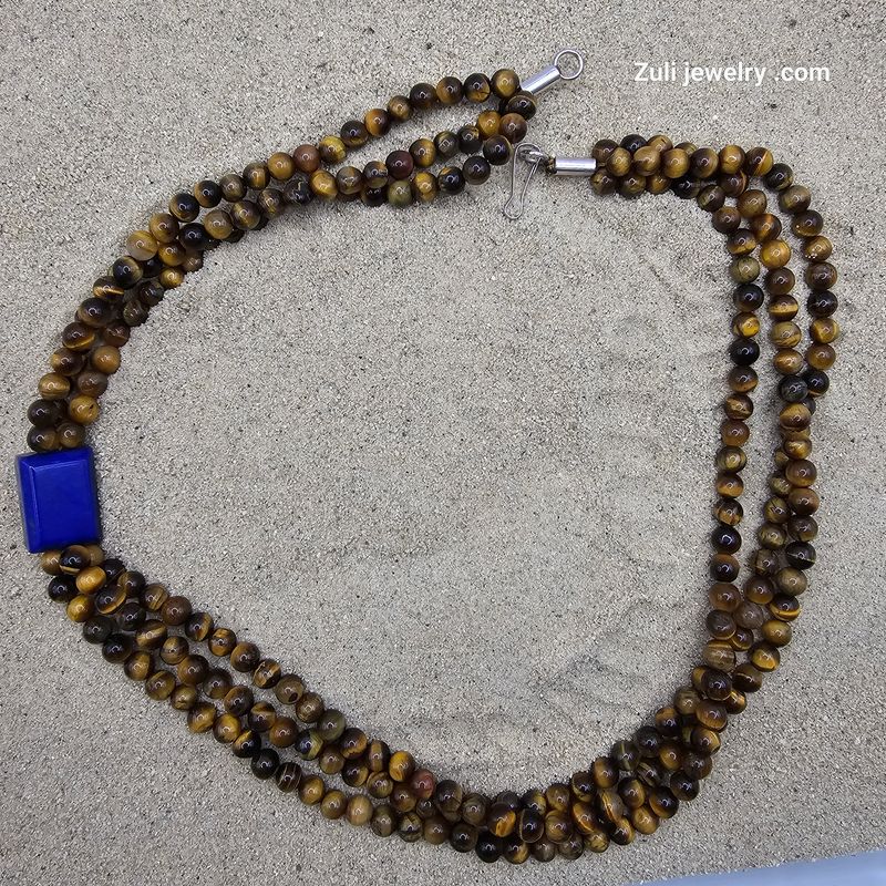 Tijgeroog Lapis Lazuli Ketting