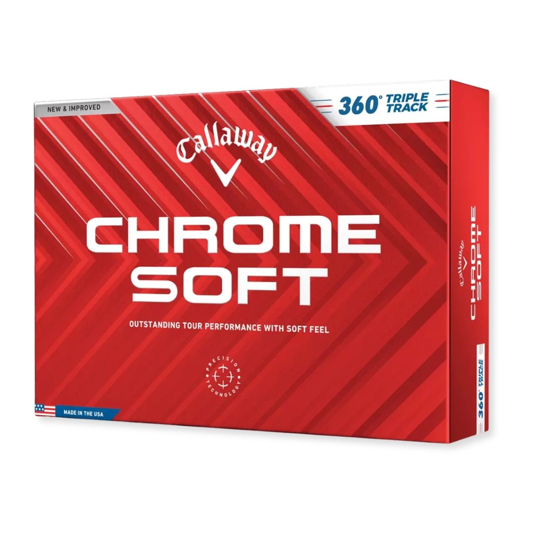 Callaway 2024 Chrome Soft 360 Triple Track Golf Balls, Color: White