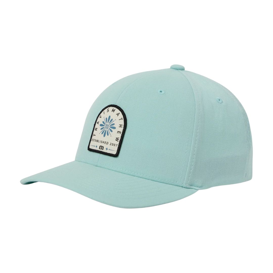 TravisMathew Loyalty Points Snapback Hat, Color: Eggshell Blue