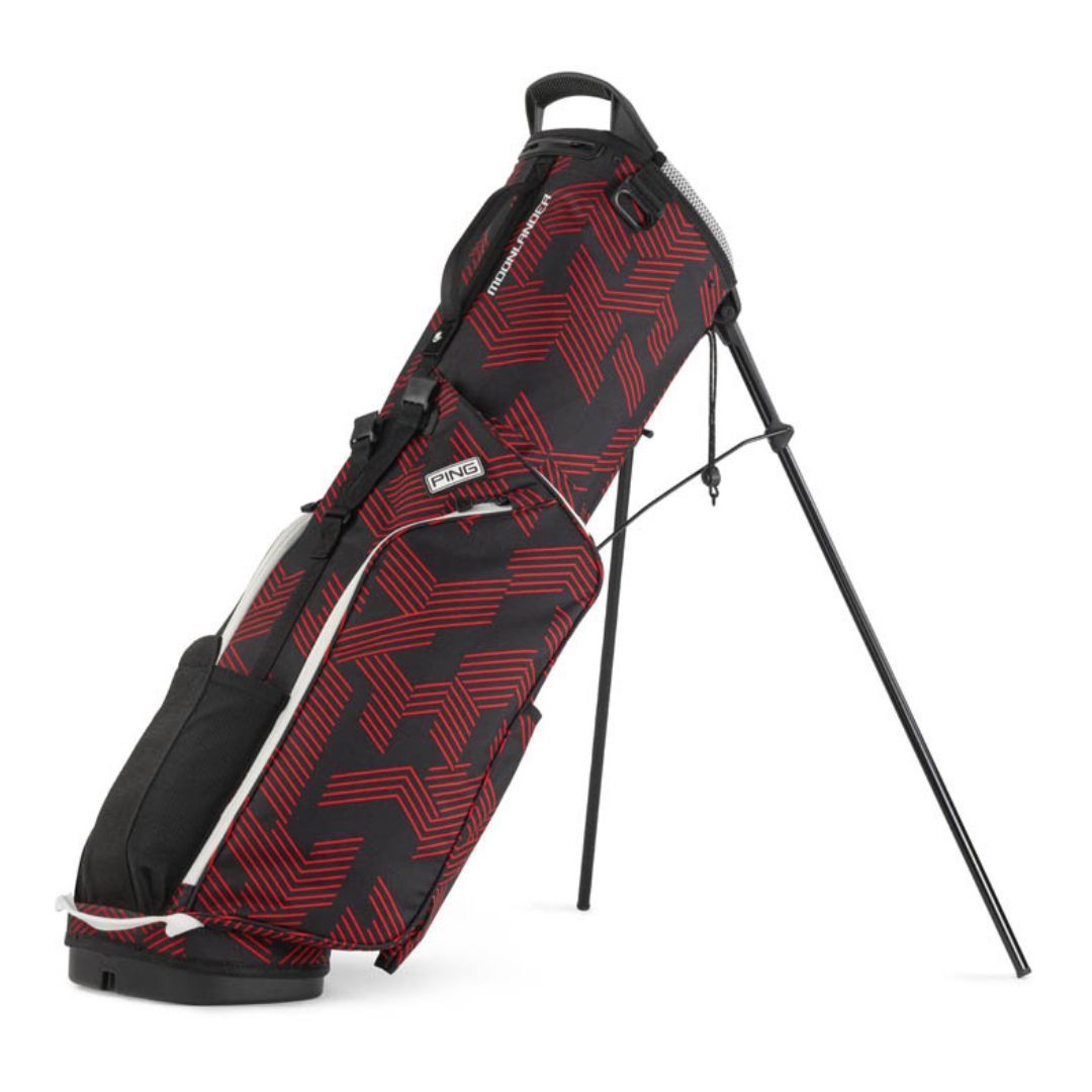 PING 2025 Moonlander Stand Bag, Color: Black/Red