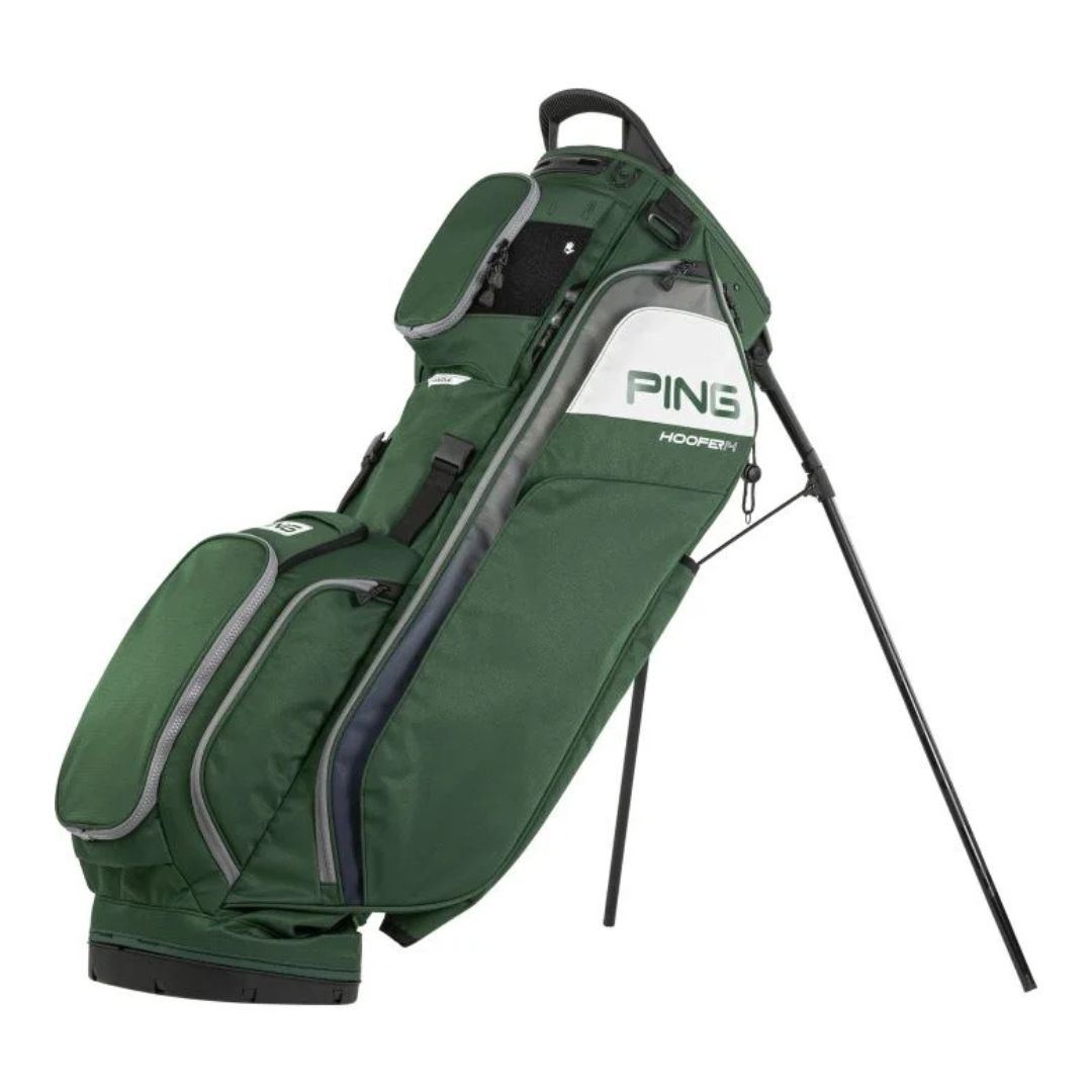 PING 2025 Hoofer 14 Hybrid Bag, Color: Dark Green/Grey