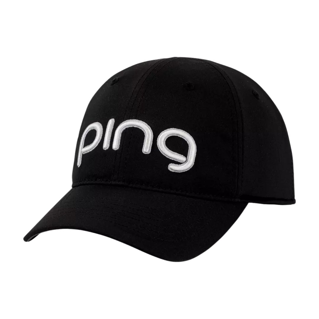 PING Women's Tour Delta Cap, Color: Black/White