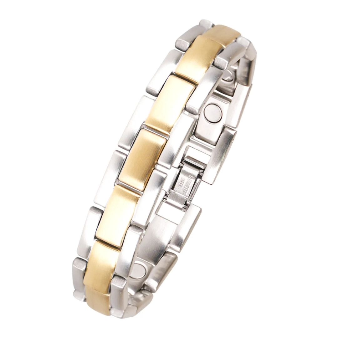Sabona Executive Brushed Duet Magnetic Bracelet