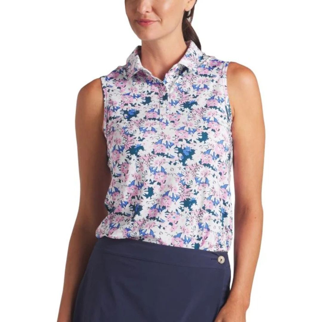 PUMA Women's MATTR Bloom Sleeveless Golf Polo