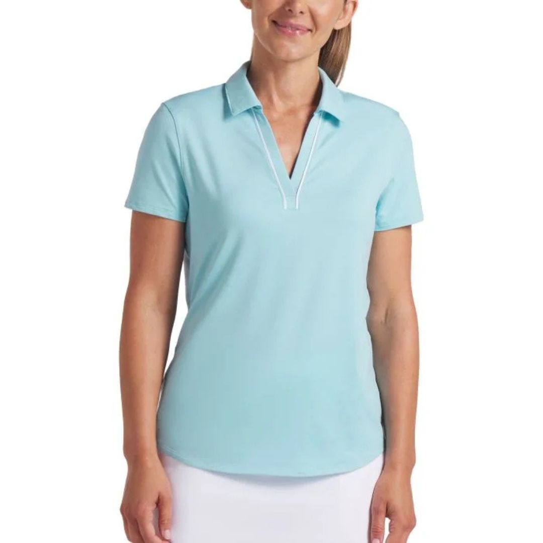 PUMA Women's CLOUDSPUN Piped Golf Polo