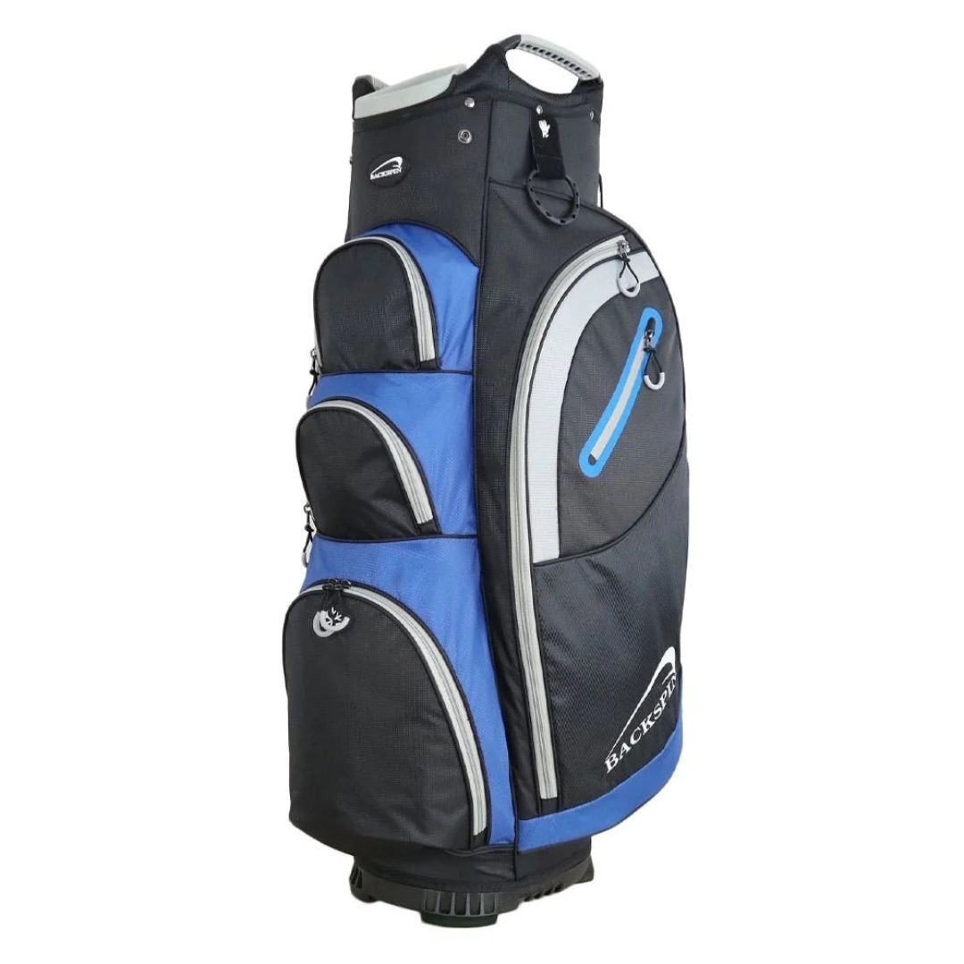 Backspin 2023 14-Way Cart Bag, Color: Black/Charcoal Blue