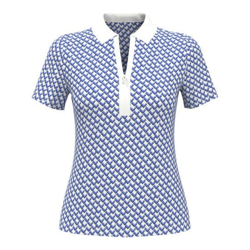 Callaway Women's Chev Geo Split-Zip Placket Golf Polo