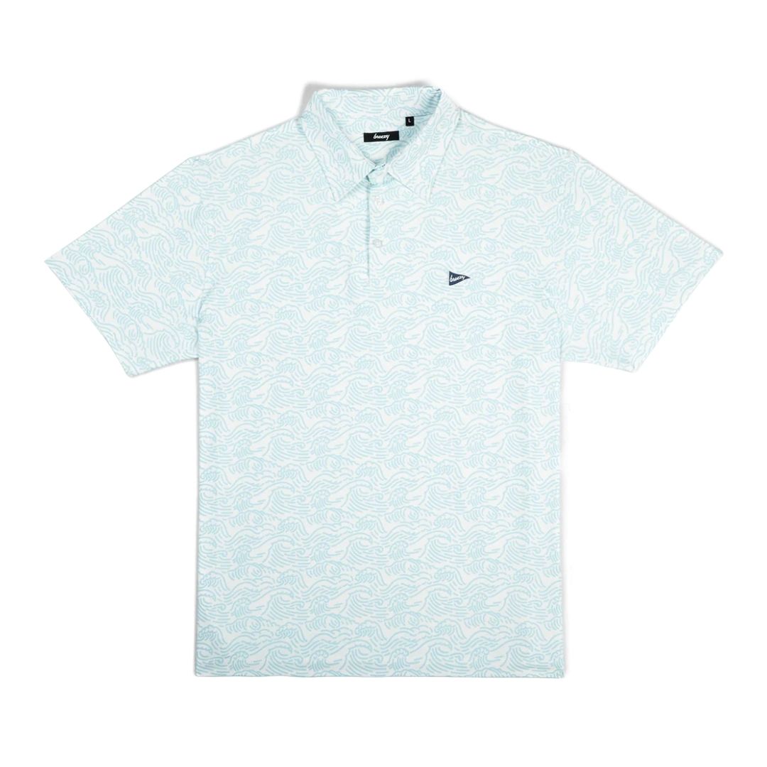Breezy Golf Crashing Waves Polo