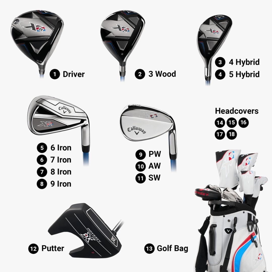 【まとめ売り】Callaway XR ユーティリティ 3U 4U 5U 6U S Callaway XR 2026 13-Piece Steel Package Set