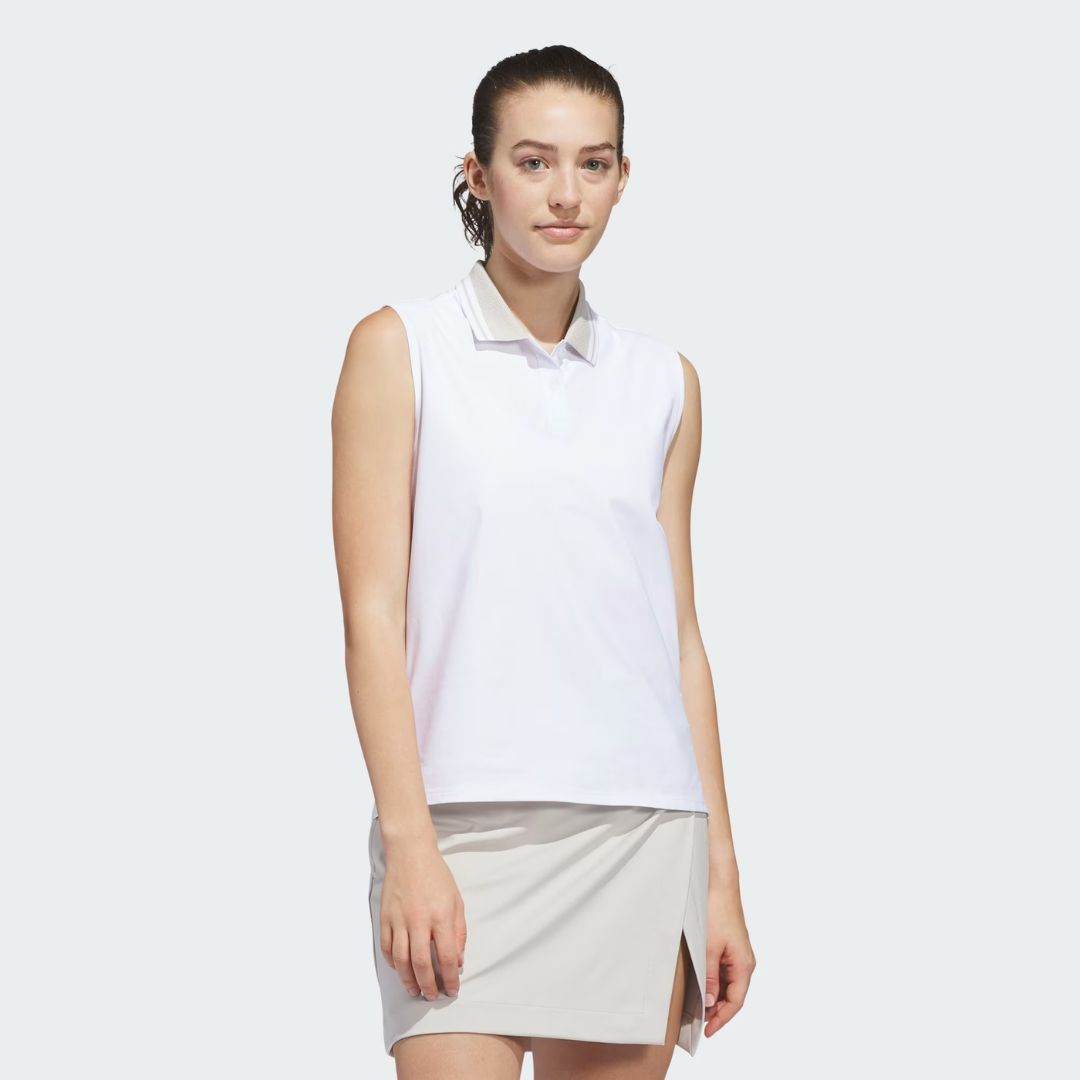 adidas Women's Beyond The Course Twistknit Sleeveless Polo
