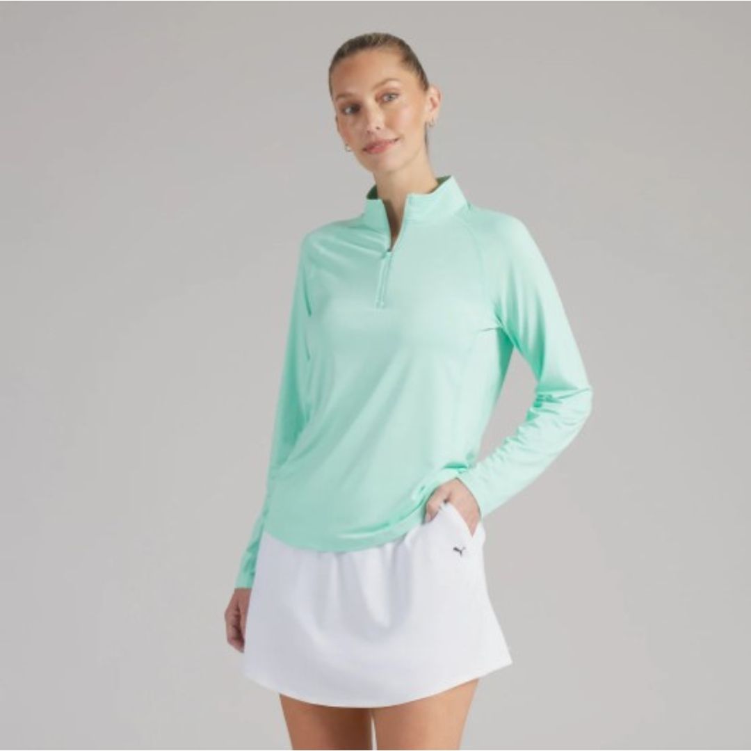 PUMA Women's YouV Brrr Solid 1/4-Zip Pullover