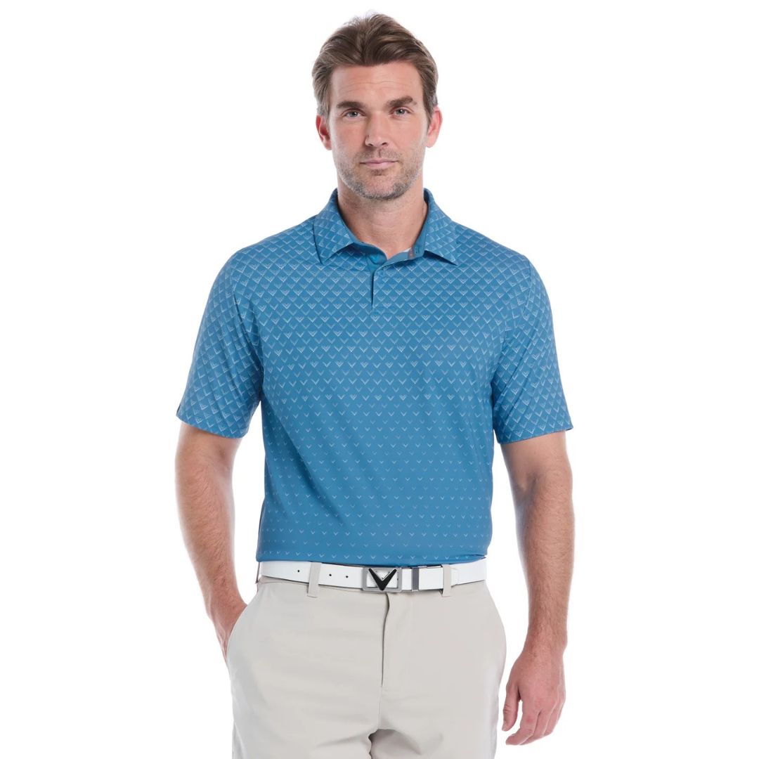 Callaway Engineered Chev Ombre Print Polo