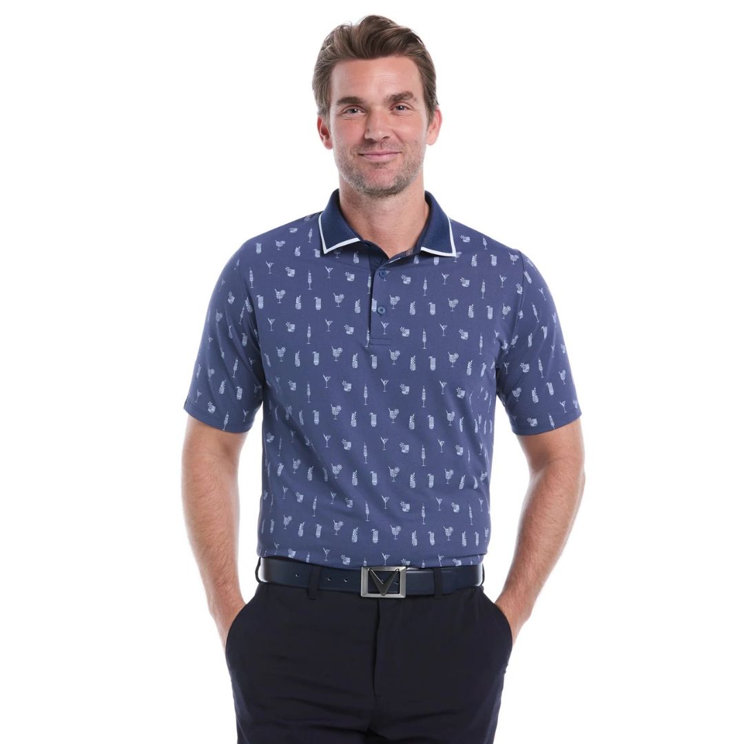 Callaway Geo Cocktail Print Polo