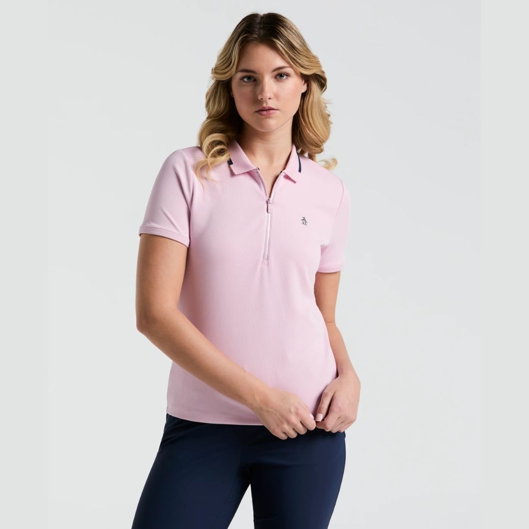 Penguin Women's Short-Sleeve Rib Polo