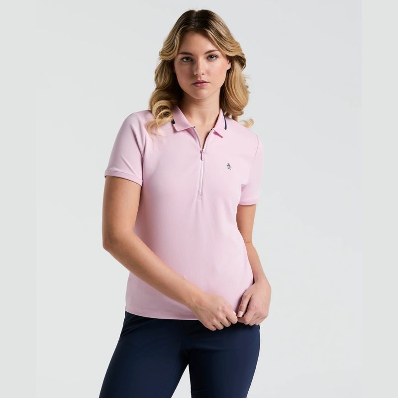 Penguin Women's Short-Sleeve Rib Polo