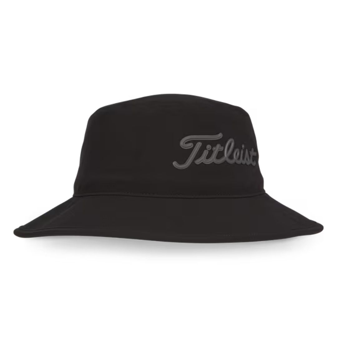 Titleist Players StaDry Bucket Hat, Color: Black/Charcoal