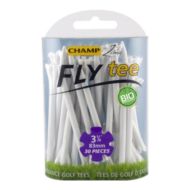 CHAMP Zarma FLYtee White Golf Tees