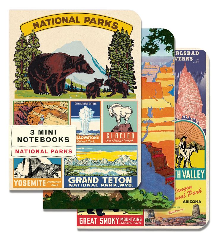 National Parks Mini Notebooks 3-Pack