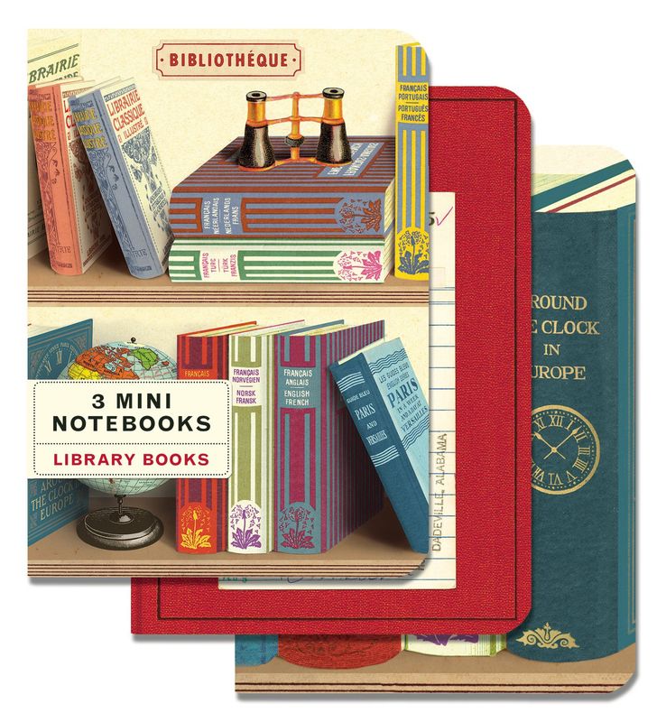 Library Books Mini Notebooks 3-Pack