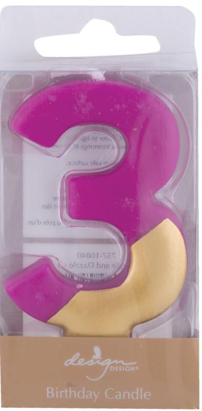 Razzle and Dazzle &quot;3&quot; Candle