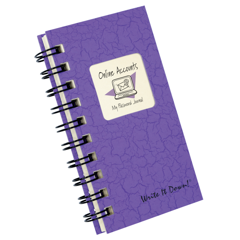Mini Online Accounts Purple Journal
