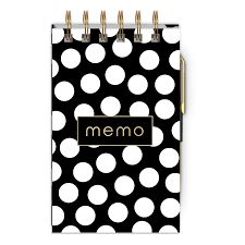 Note Pad Jotter With Pen - Poppy Patch Dots
