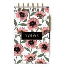 Note Pad Jotter With Pen - Poppy Patch