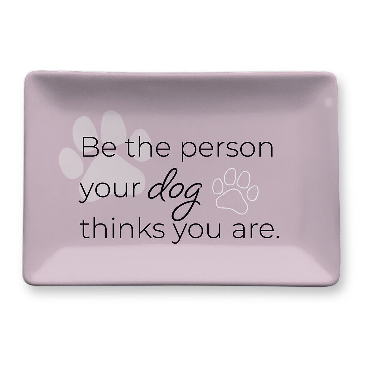 Sketched Pets Dog Quote Porcelain Tray
