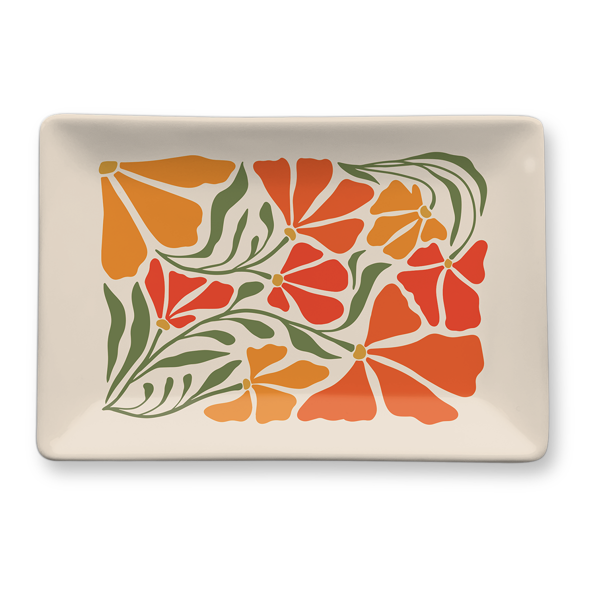 Flower Market Poppy Porcelain Tray