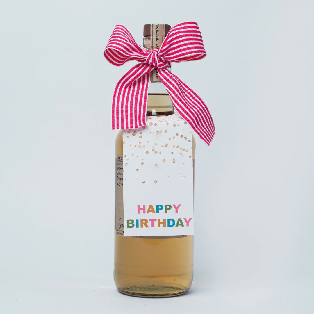 Happy Birthday Confetti White