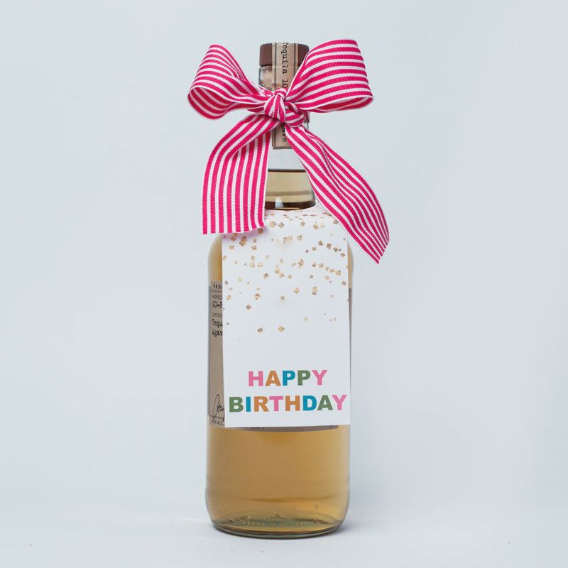 Happy Birthday Confetti White