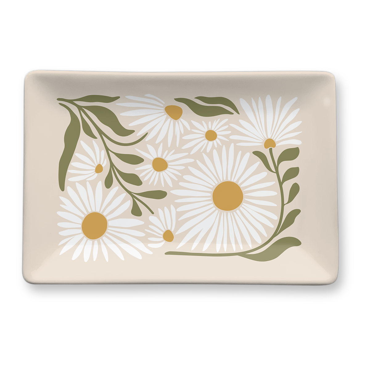 Flower Market Daisy Porcelain Tray
