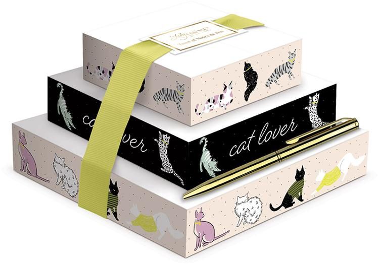 Cat Lover Notepad Tower with Pen