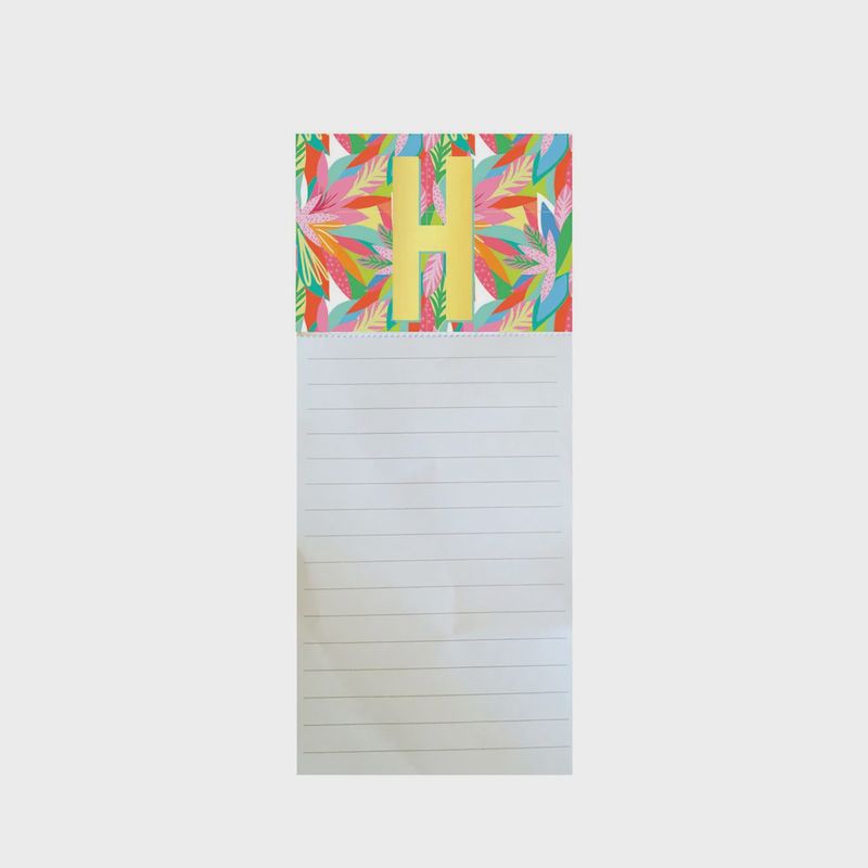 &quot;H&quot; Magnetic Notepad