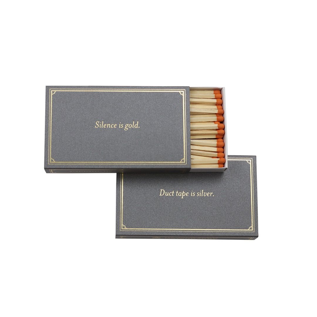 Silence Is Gold Matchbox