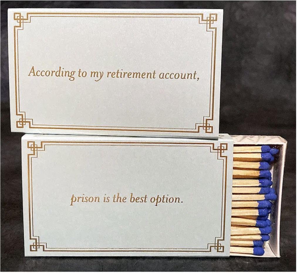 Retirement Account matchbox