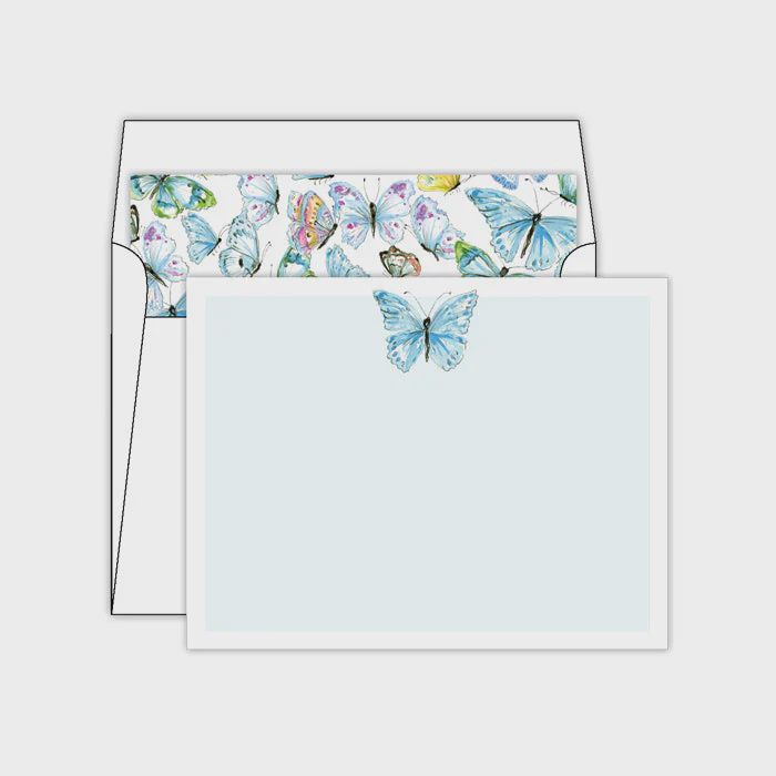 Blue Butterflies Social Set