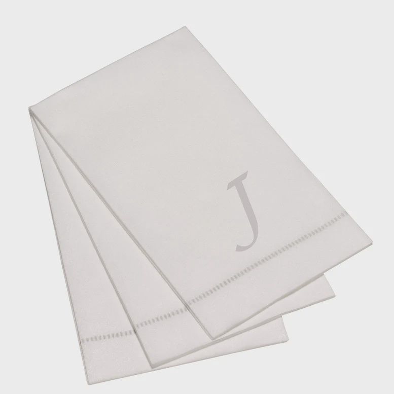 J Monogram Guest Napkins