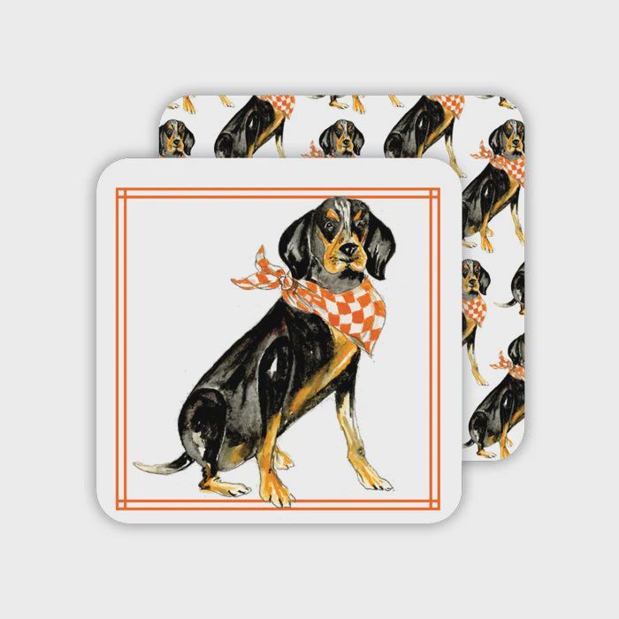 Coonhound Square Coasters