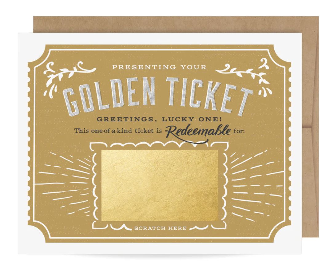 Golden Ticket Scratch-off Birthday