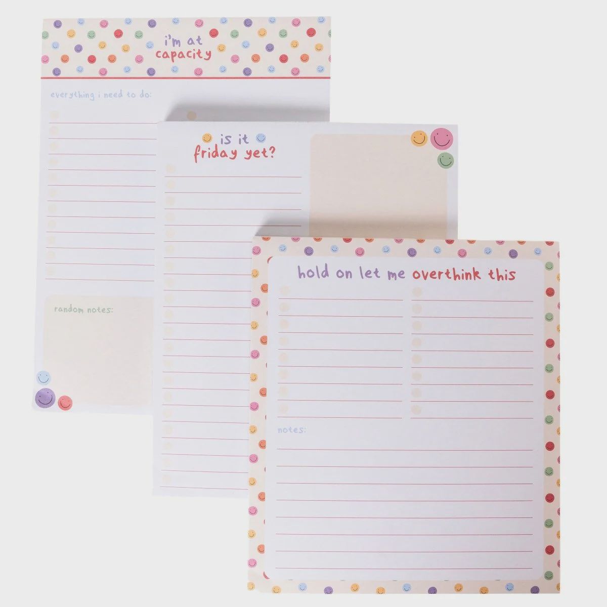 I&#39;m At Capacity 3pk Notepads