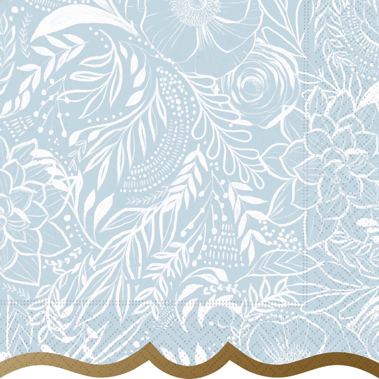 Something Blue-Blossoms Luncheon Napkin