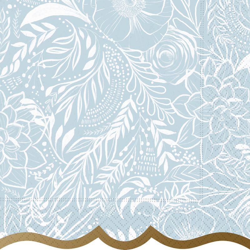 Something Blue-Blossoms Luncheon Napkin