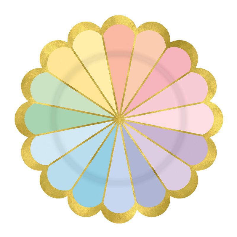 Pastel Pinwheel Dessert Plate