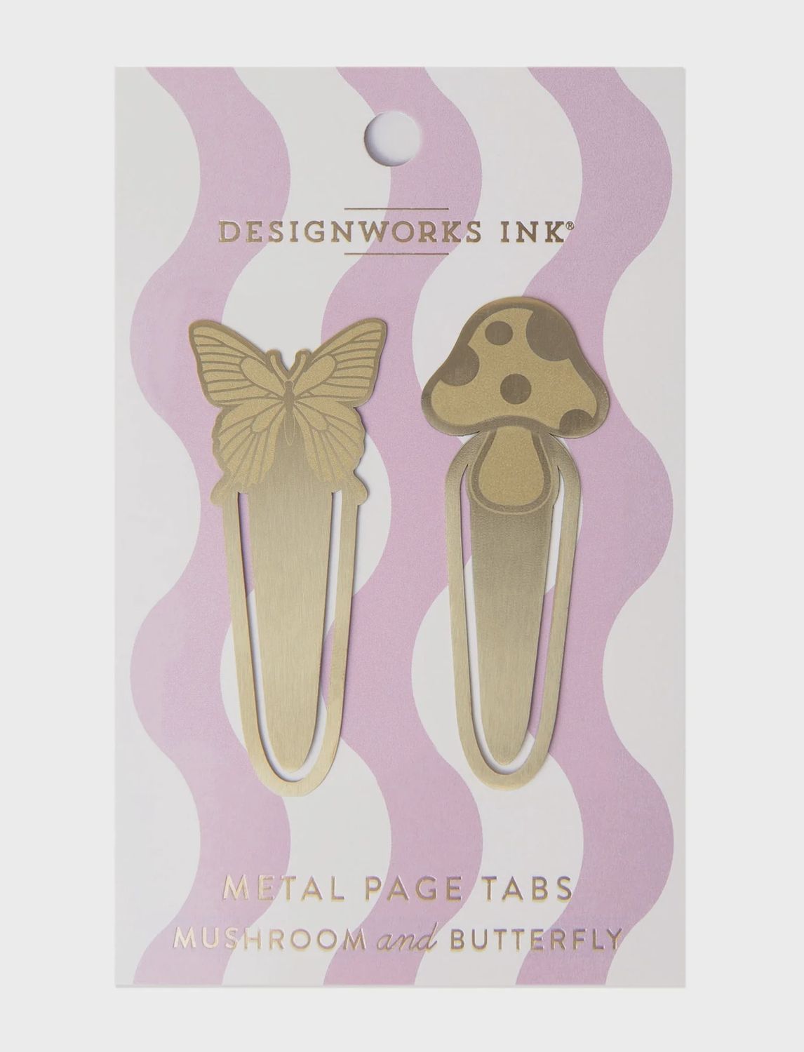 Mushroom and Butterfly Brass Page Tabs