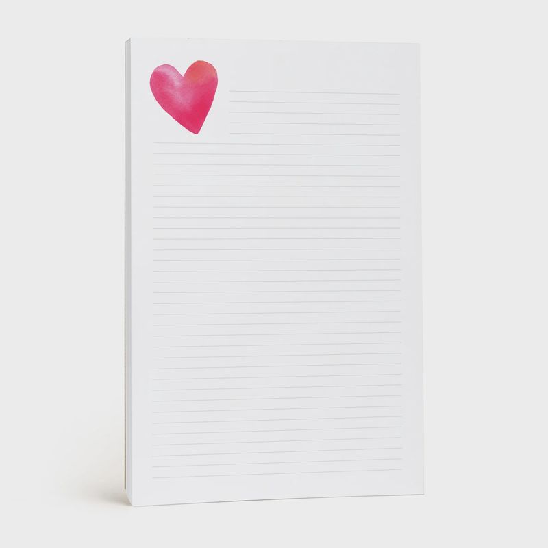 Heart Lined Notepaper